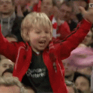 Soccer fan kid accidentally pokes himself in the eye