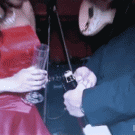 Champagne cork to the face