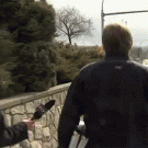 Reporter walks into post