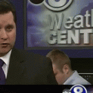 Guy in the background during weather report