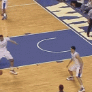 Basketball referee gets a ball to the face