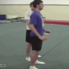 Assisted back flip fail