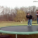 Trampoline slam dunk nut shot