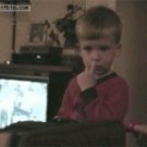 Kid shares booger with litle brother