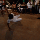 Breakdancer hits dog