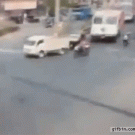 Truck hits woman on scooter in india