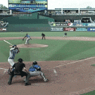 Baseball pitch breaks camera