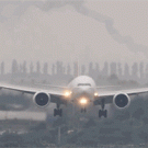 Landing plane wortex