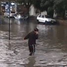 Moonwalking during flood