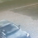 Bicyclist gets hit by car, lands on mattress