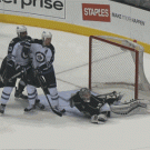 Leg hockey save