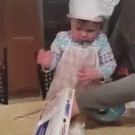 Little girl breaks egg like a pro