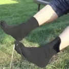 Shooting off socks with firework rocket launcher