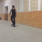 Skataboard under shopping carts jump