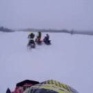 Snowmobile put in reverse prank