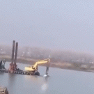 Excavator barge propulsion