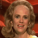 Woman with freaky hair and hands