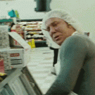 The Wrestler - Mickey Rourke playing with food