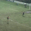 Bad weather soccer goal fail