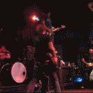 Guitar trick during concert