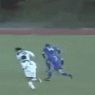 Soccer player trips, scores by accident