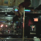 Extreme pole dancing slide