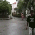 One-wheel bike riding