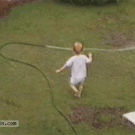 Baby vs. water hose