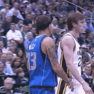 Delonte West gives Gordon Hayward a wet willie