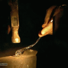 Prince Rupert's drop breaking in slow-motion