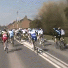 Cyclist hits traffic sign - Yoann Offredo