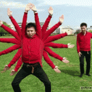 Multiple arms video magic trick