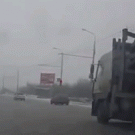 Car mover truck loses control