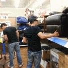 Guy gets punched by chair