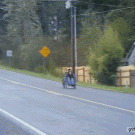 Downhill wheelchair crash