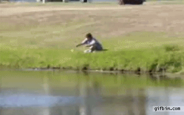 Woman feeds and fights off alligator