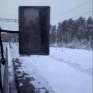 Train worker gets owned by snow