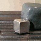 Magnetorheological fluid and a neodynium magnet