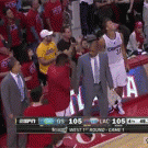 Blake Griffin dumps water on Warriors fan