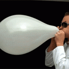 Slow motion balloon burst