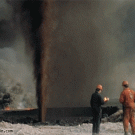 Lighting up an oil well