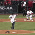 Angels hitting coach Don Baylor suffers broken leg on first pitch