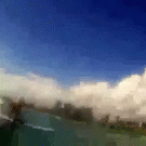 Skateboard kickflip on surfboard