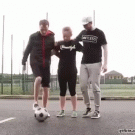 Trio soccer freestyle trick