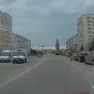 Holding dog's paw while crossing the street