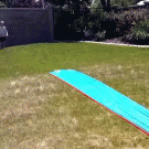 Kid slip 'n slide trick fail