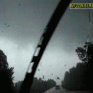 Tornado misses car