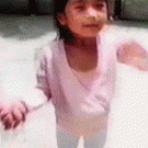 Little girl is taken for a ride