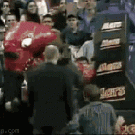 Mascot falling
