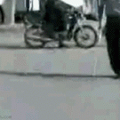 Busted: man in crutches crossing the street